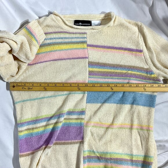 Vintage Sag Harbor Pastel Sweater Large Petite - Picture 6 of 8